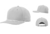 Richardson R258 5 Panel Classic Rope Cap Light Grey White cap