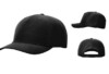 Richardson R355 Laser Perf Performance Rope Cap Black Hat