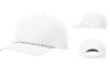 Richardson R355 Laser Perf Performance Rope Cap White White Black Hat