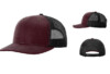 Richardson 112WF Fremont Workwear Trucker Hats Burgundy Black
