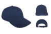 Navy Royal Apparel dad hat made in the USA, shown from multiple angles with adjustable strap and USA tag.