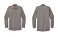 SP14 Red Kap Long Sleeve Industrial Work Shirt Grey