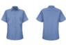 SP23 Red Kap Women's Industrial Work Shirt Petrol Blue