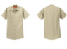 SP24 Red Kap Industrial Short Sleeve Work Shirt Light Tan