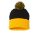 Sportsman SP15 12 Pom Pom Cuffed Beanie - Black Gold