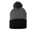 Sportsman SP15 12 Pom Pom Cuffed Beanie - Dark Heather Grey Black