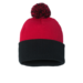 Sportsman SP15 12 Pom Pom Cuffed Beanie - Red/Black