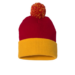 Sportsman SP15 12 Pom Pom Cuffed Beanie - Red/Gold