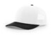 Richardson 112 trucker hat with white front, black mesh, and black visor – blank hat ready for custom embroidery or branded patches