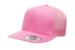 Yupoong 6006 Flat Bill Trucker Pink Hat