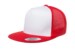 Yupoong 6006 Flat Bill Trucker Red White Red Hat