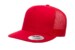 Yupoong 6006 Flat Bill Trucker Red Hat
