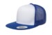 Yupoong 6006 Flat Bill Trucker Black White Hat