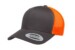 Yuppong 6606 Retro Trucker Charcoal NeonOrange Hat