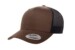 Yuppong 6606 Retro Trucker CoyoteBrown Black Hat