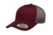 Yuppong 6606 Retro Trucker Maroon Grey Hat